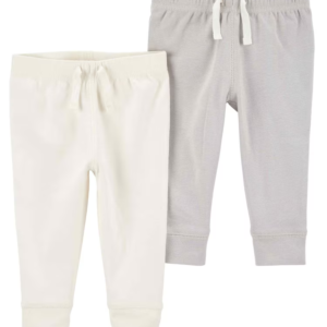 Kit calça de moletom bebê 2 peças fios mescla multicor | Carter's