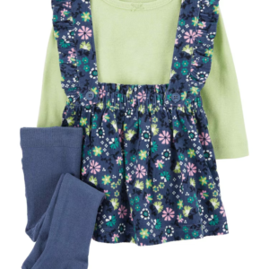 Salopete bebê 2 peças floral com meias multicor | Carter's