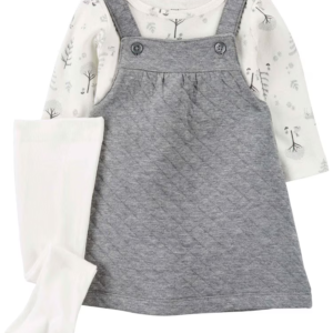 Salopete bebê 2 peças árvores e bichinhos com meia-calça multicor | Carter's